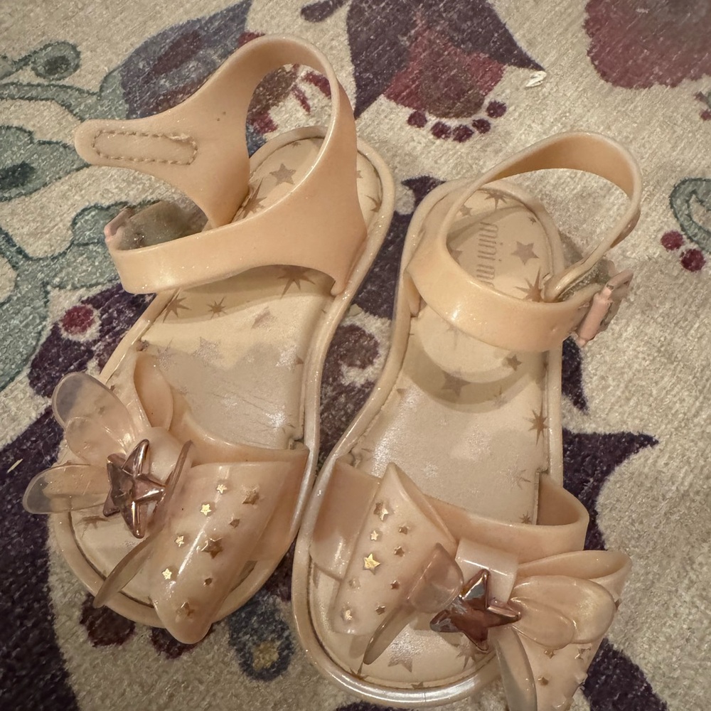 Mini Melissa Tan Star Sandals